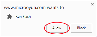 Allow Flash for Chrome