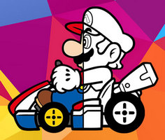 Play Mario Driving Coloring Book