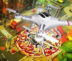 Play Pizza Delivery By Drone