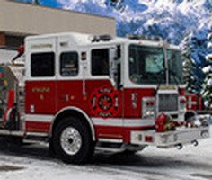 Winter Firefighters Truck